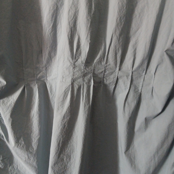 OSKA Blue Cotton Drape Front Button Up Shirt II L / XL - Picture 4 of 6